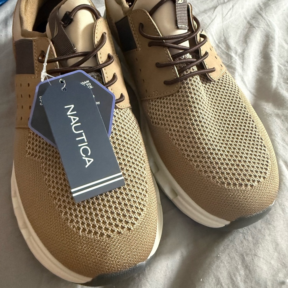 Nautica Men's Brown Mesh Sneakers